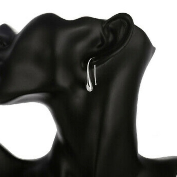 NEW Simple Stamped 925 Silver Earrings A Pair/set - Picture 5 of 5